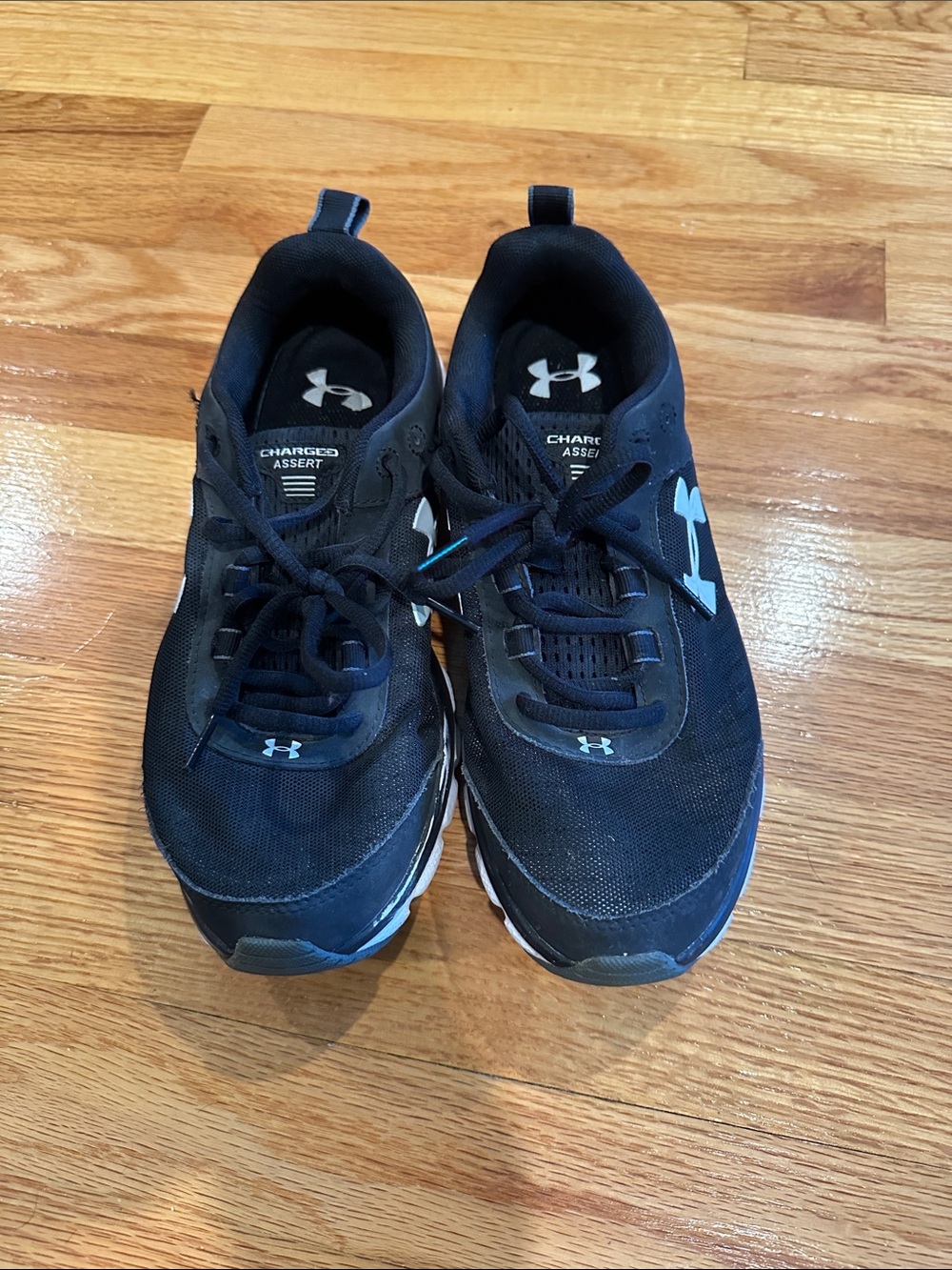 Under Armour Women's Charged Assert Sneakers - Navy and White